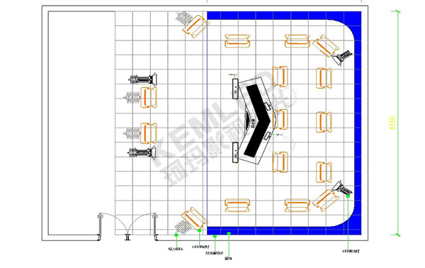 KEMLED 珂瑪 蘭州融媒體中心演播室CAD燈光布置圖